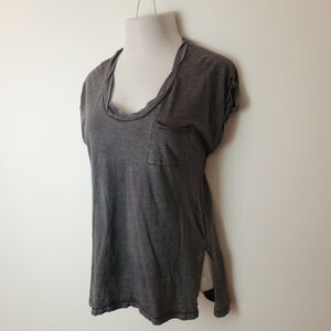 aerie Gray Washed Oversized Tee XS
